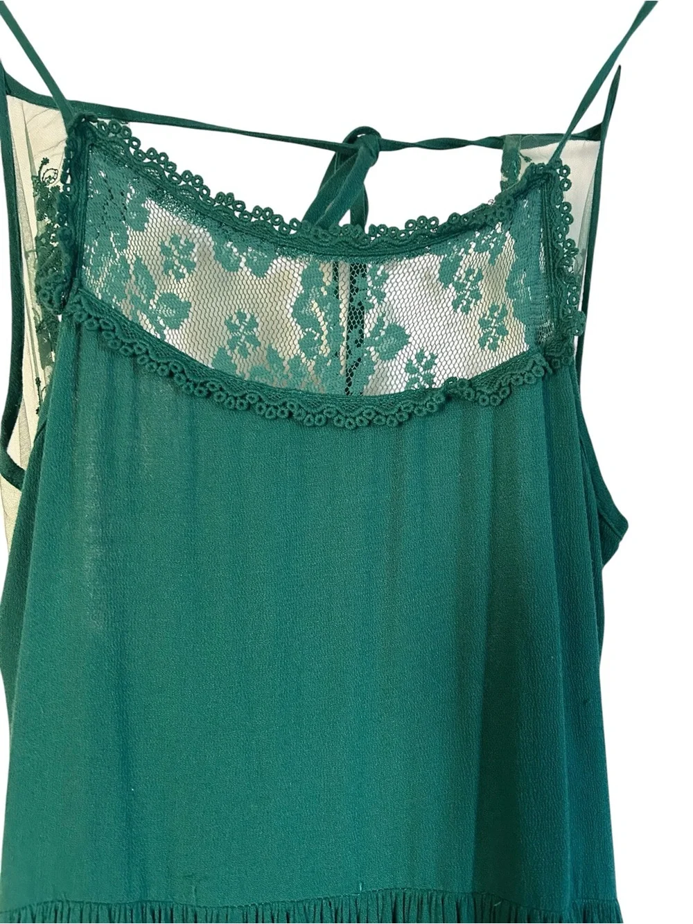 Girls Joyfolie/12 Teal Lace Midi Dress with Tiered Skirt